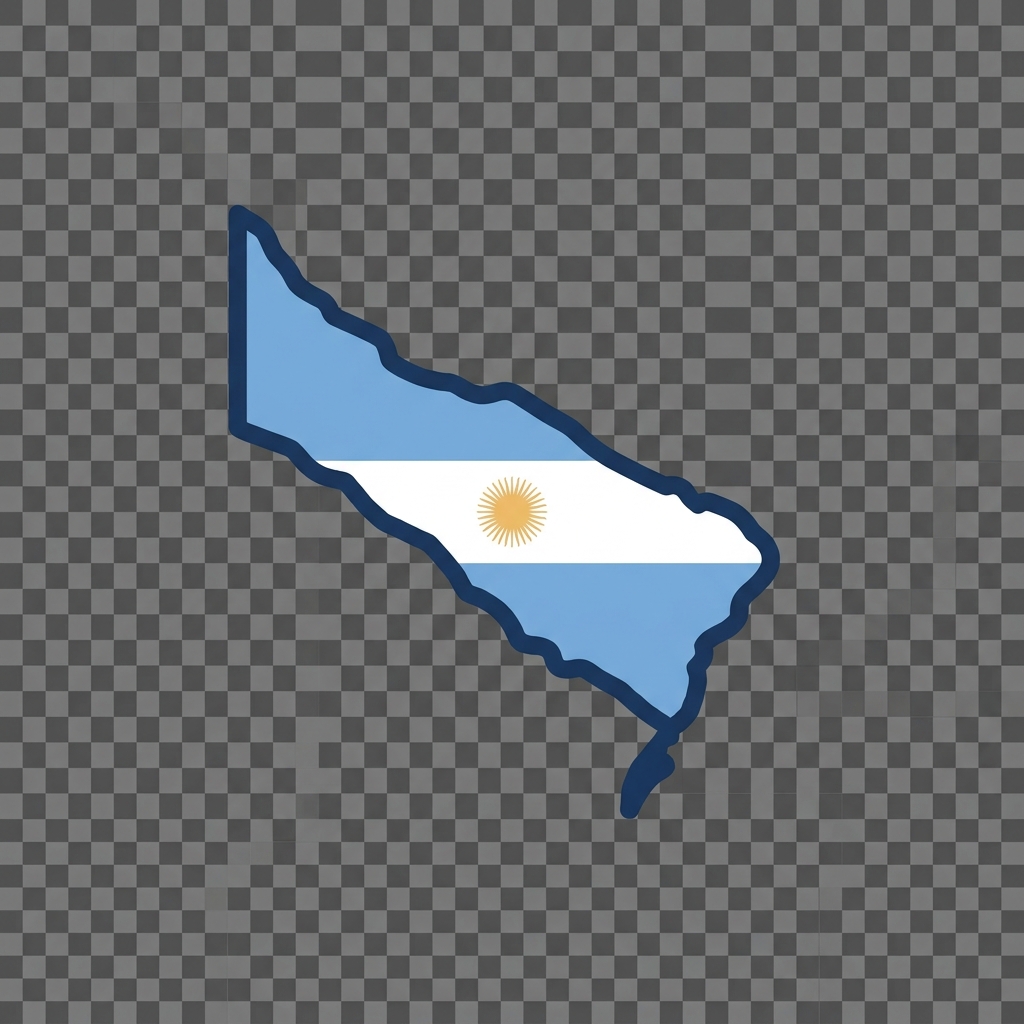 Mapa de Formosa con bandera argentina